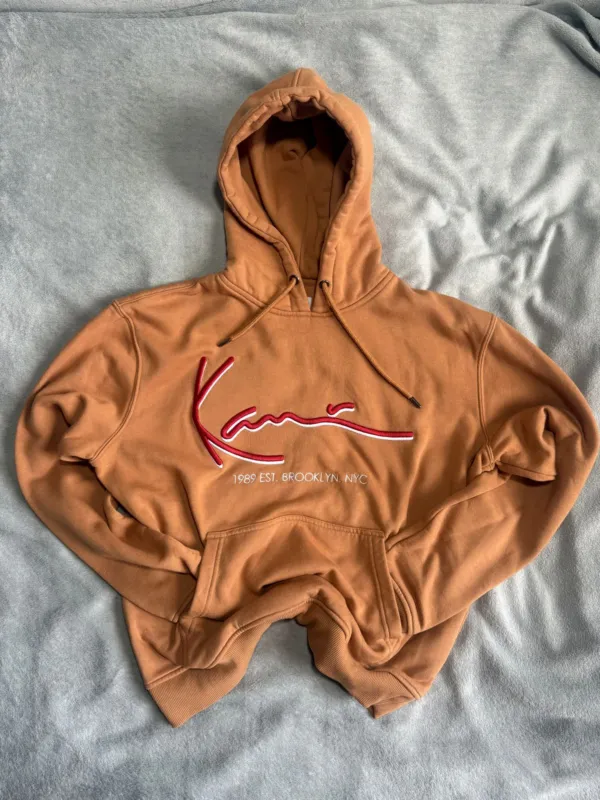 Bluza Karl Kani brązowa z kapturem Signature