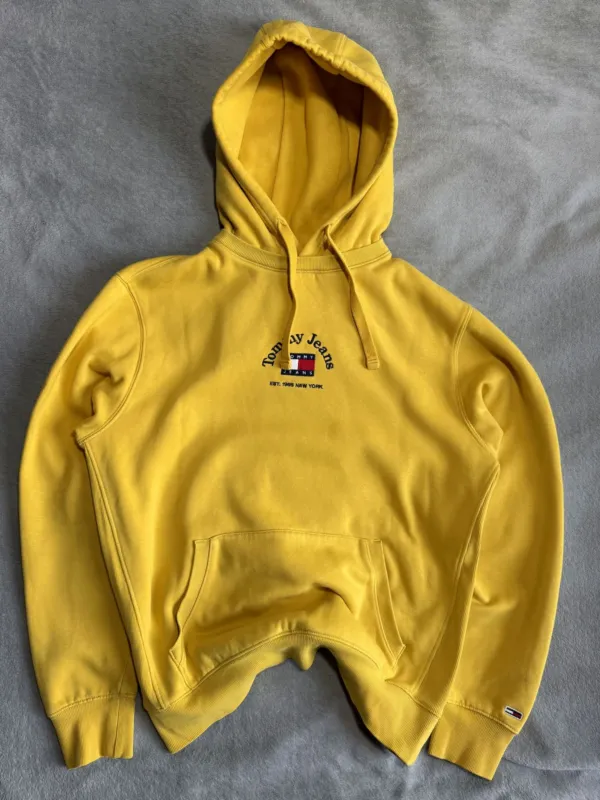 Bluza Tommy Jeans żółta z kapturem